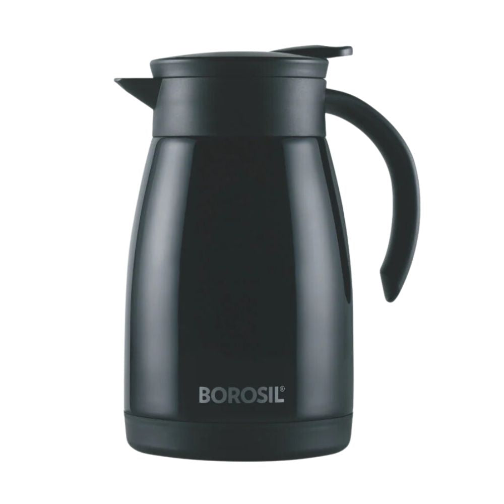Borosil Insulated Stainless Steel Tea Pot | Hot n Cold | Black