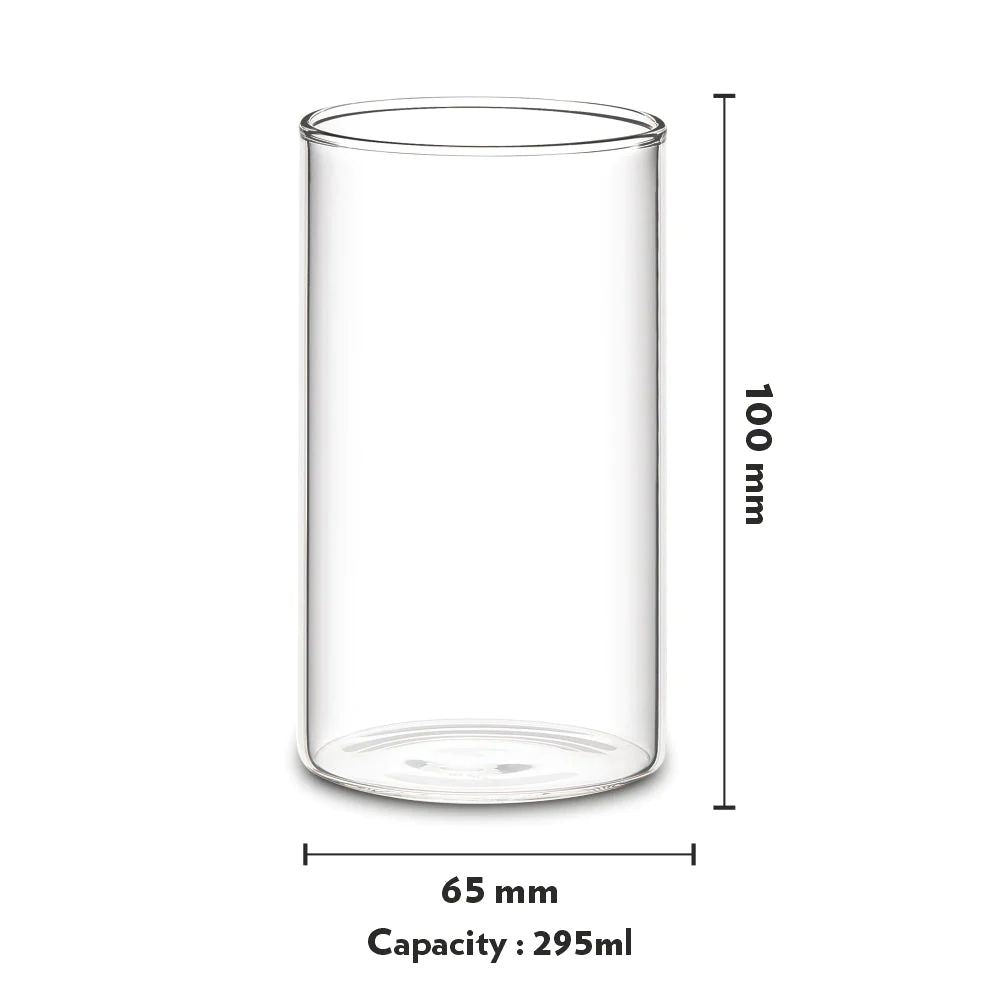 Borosil Aqua Set - 1000 ML Jug + 6 Vision Glasses | Transparent | Set of 7 Pcs