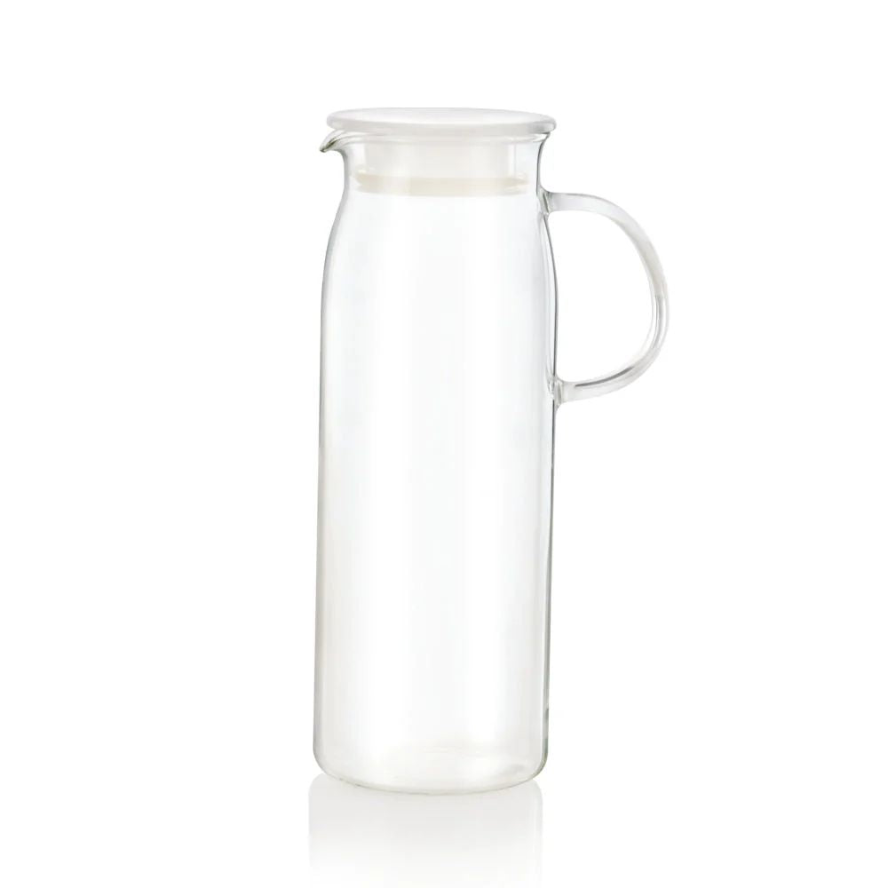 Borosil Aqua Set - 1000 ML Jug + 6 Vision Glasses | Transparent | Set of 7 Pcs