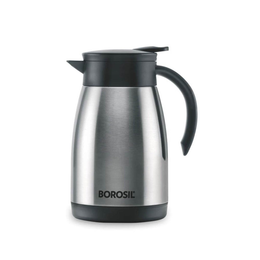 Borosil Insulated Stainless Steel Tea Pot | Hot n Cold | Silver
