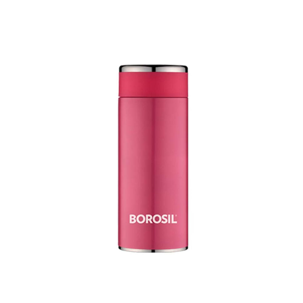 Borosil Stainless Steel Hydra Travelsmart Vacuum Insulated Flask Water Bottle | Pink | 1 Pc