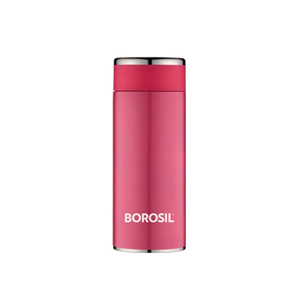 Borosil Stainless Steel Hydra Travelsmart Vacuum Insulated Flask Water Bottle | Pink | 1 Pc