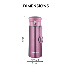 Borosil Stainless Steel Hydra Travelease Vacuum Insulated Flask | 1 Pc