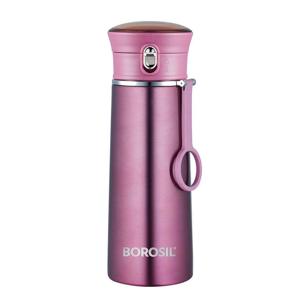 Borosil Stainless Steel Hydra Travelease Vacuum Insulated Flask | 1 Pc
