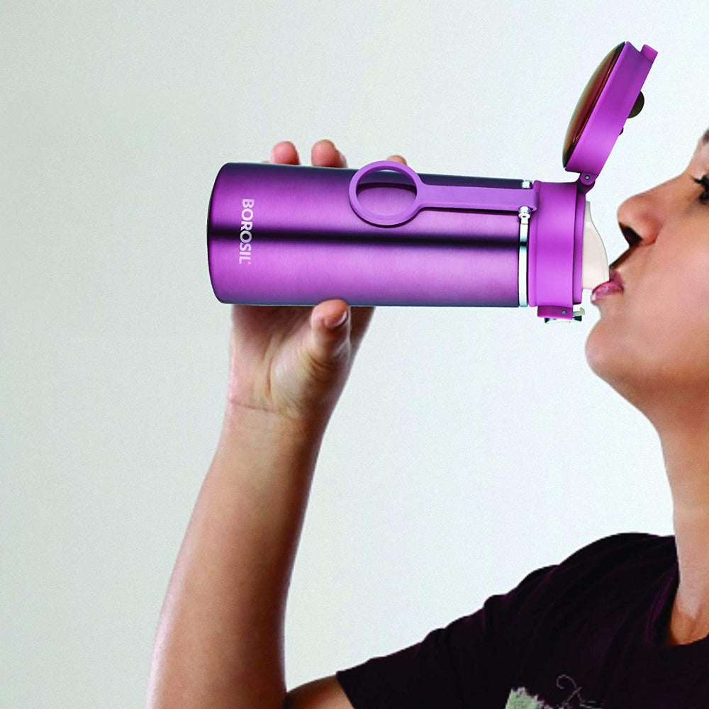 Borosil Stainless Steel Hydra Travelease Vacuum Insulated Flask | 1 Pc
