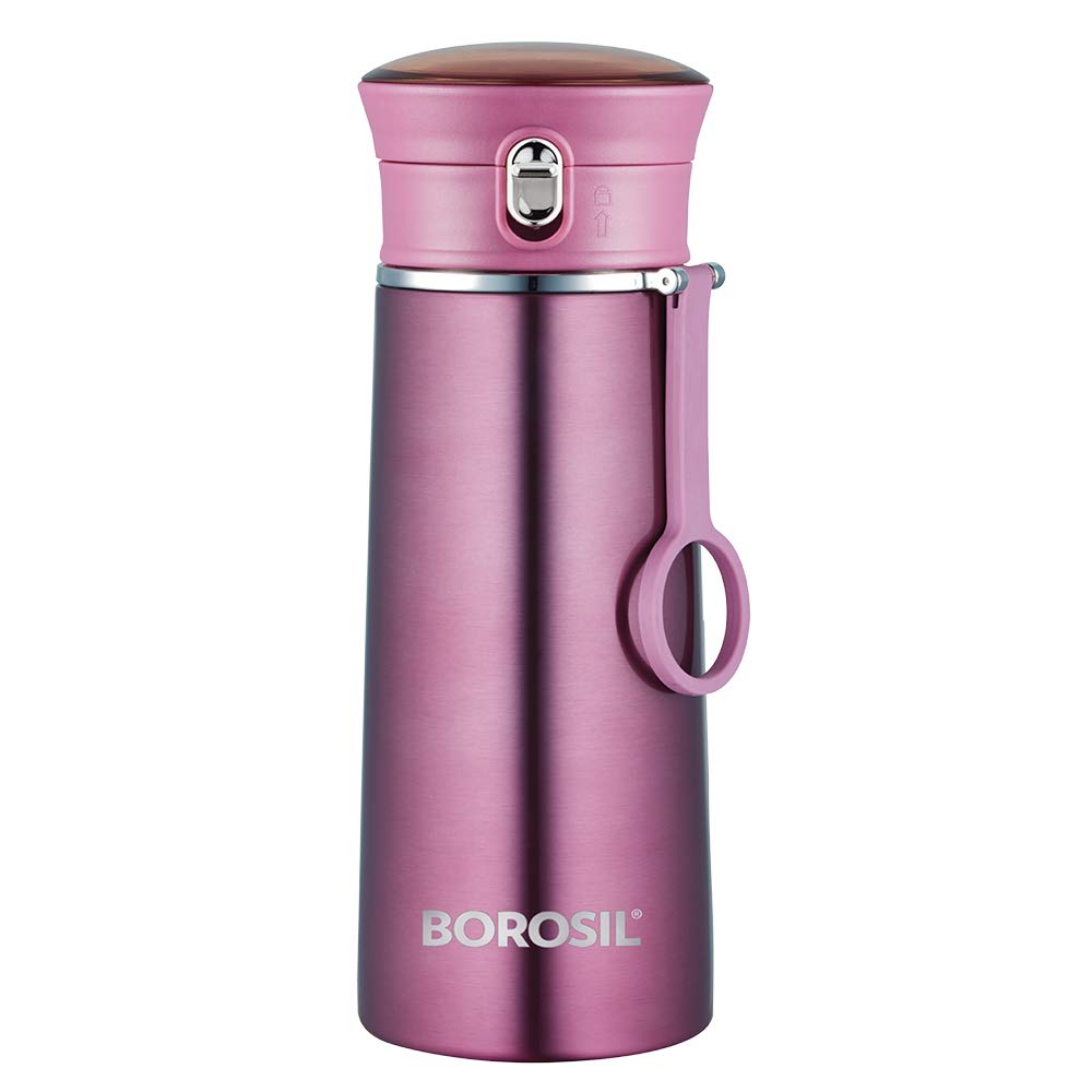 Borosil Stainless Steel Hydra Travelease Vacuum Insulated Flask | 1 Pc