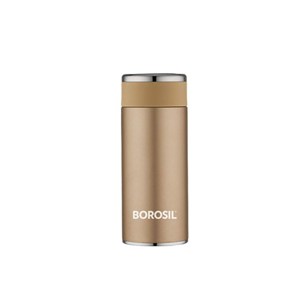 Borosil Stainless Steel Hydra Travelsmart Vacuum Insulated Flask Water Bottle | Rose Gold | 1 Pc