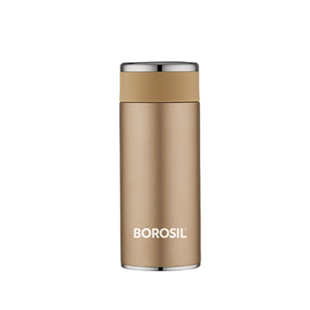 Borosil Stainless Steel Hydra Travelsmart Vacuum Insulated Flask Water Bottle | Rose Gold | 1 Pc