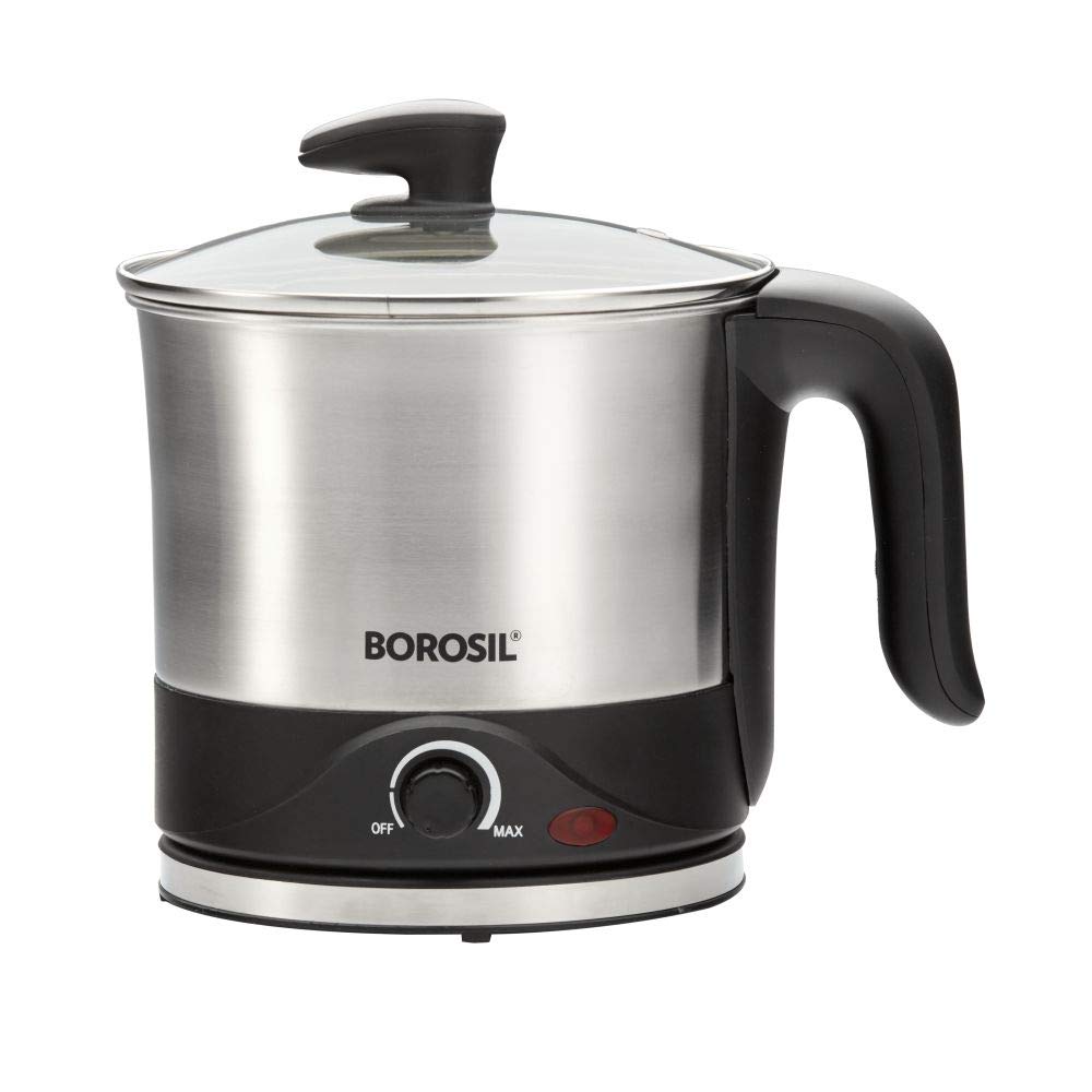 Borosil Stainless Steel Omni 1.5 Litre 600 Watts Electric Kettle | Silver