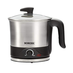 Borosil Stainless Steel Omni 1.5 Litre 600 Watts Electric Kettle | Silver