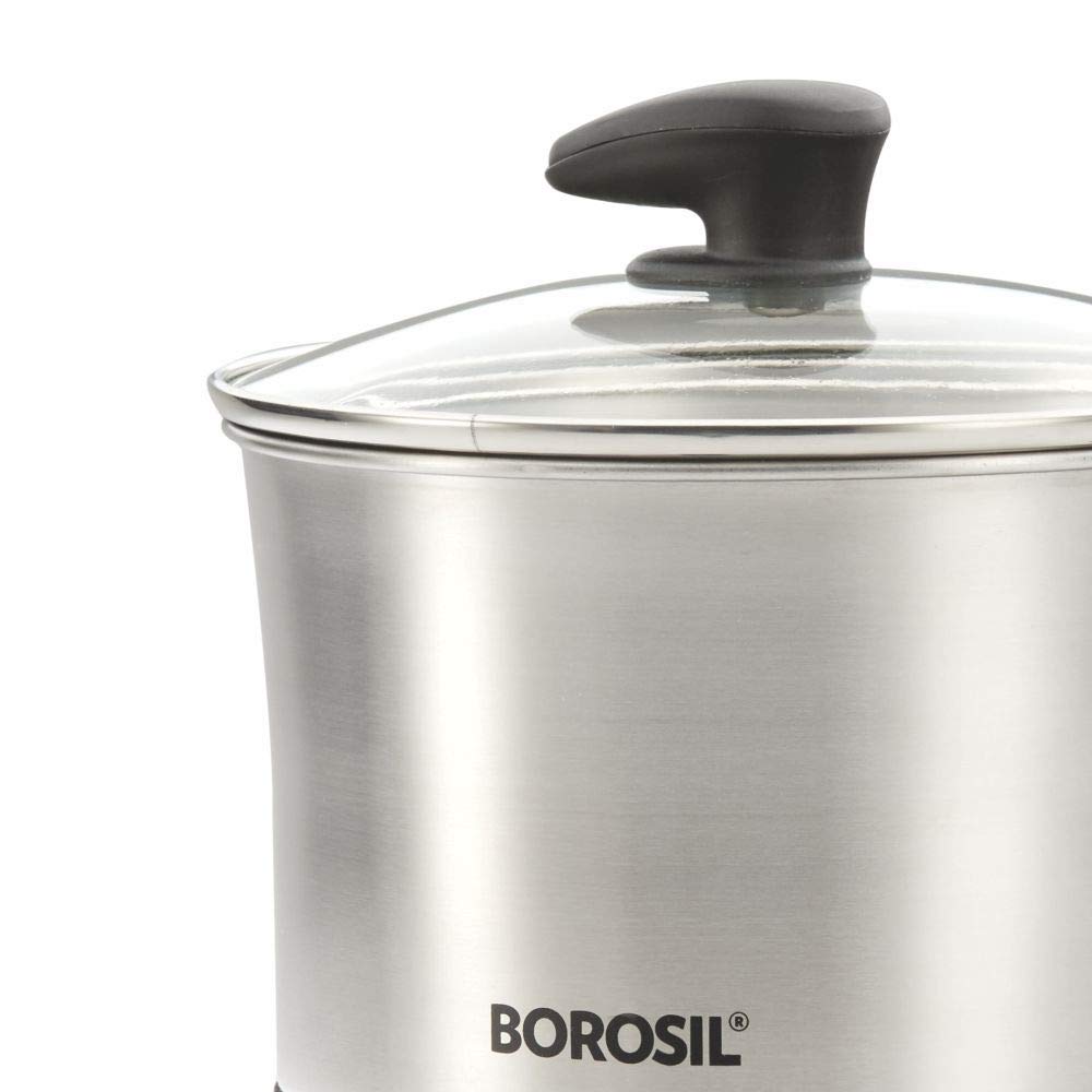 Borosil Stainless Steel Omni 1.5 Litre 600 Watts Electric Kettle | Silver