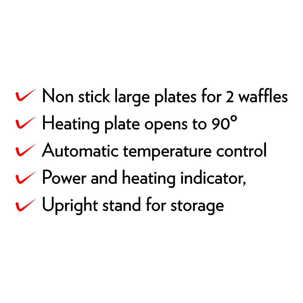 Borosil - Neo Waffle Maker, 1000 W, Silver
