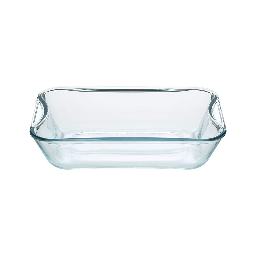 Borosil Glass Easy Grip Rectangular Baking Dish | Microwave Safe & Oven Safe | Transparent | 1 Pc