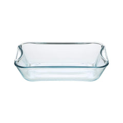 Borosil Glass Easy Grip Rectangular Baking Dish | Microwave Safe & Oven Safe | Transparent | 1 Pc