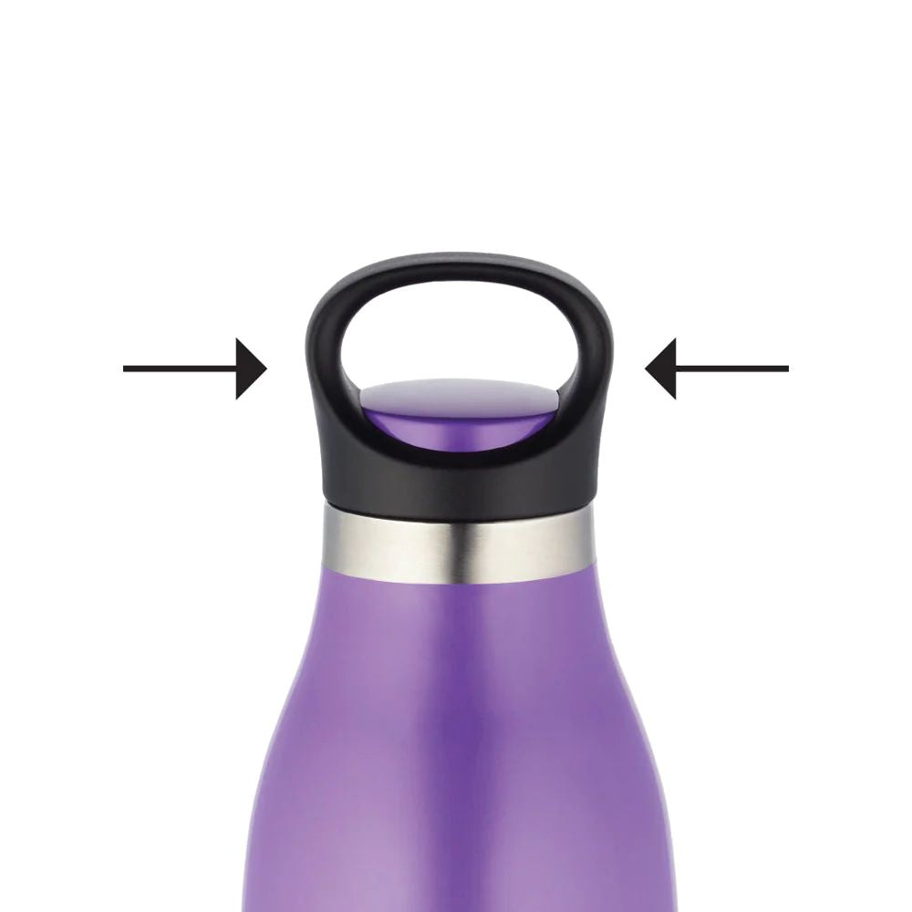 Borosil Stainless Seel Hydra ColourCrush 700 ML Vacuum Insulated Water Bottle | Violet | 1 Pc