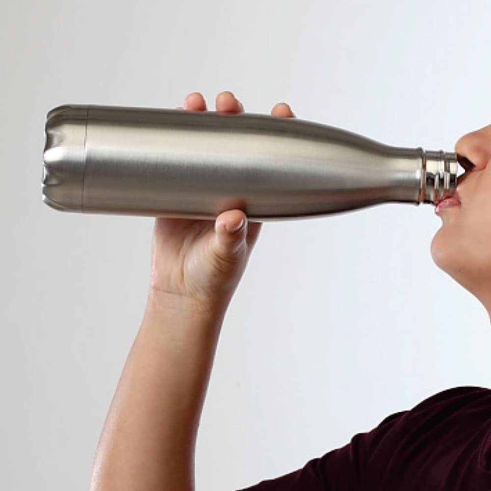 Borosil Stainless Steel Bolt 1000 ML Single Wall Bottle | Silver | 1 Pc