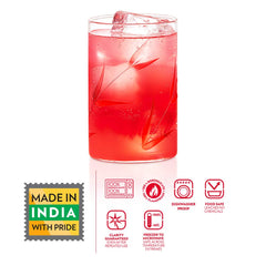Borosil Bouquet Vision Drinking Glass 295 ml |Transparent | Set of 6 pcs