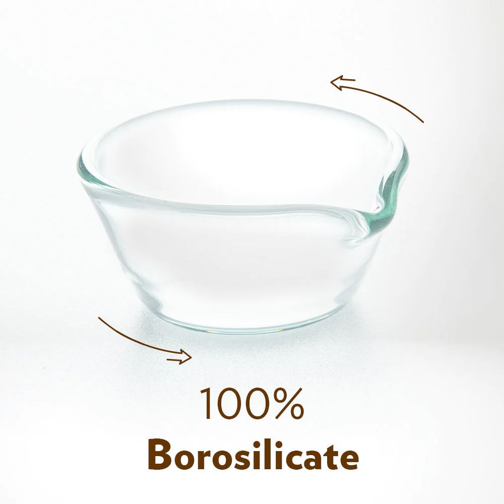 Borosil Small Glass Diya | Transparent | Set of 6 Pcs