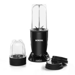 Borosil NutriFresh PB31 400 Watts Portable Mini-Blender Grinder & Smoothie Maker | Black