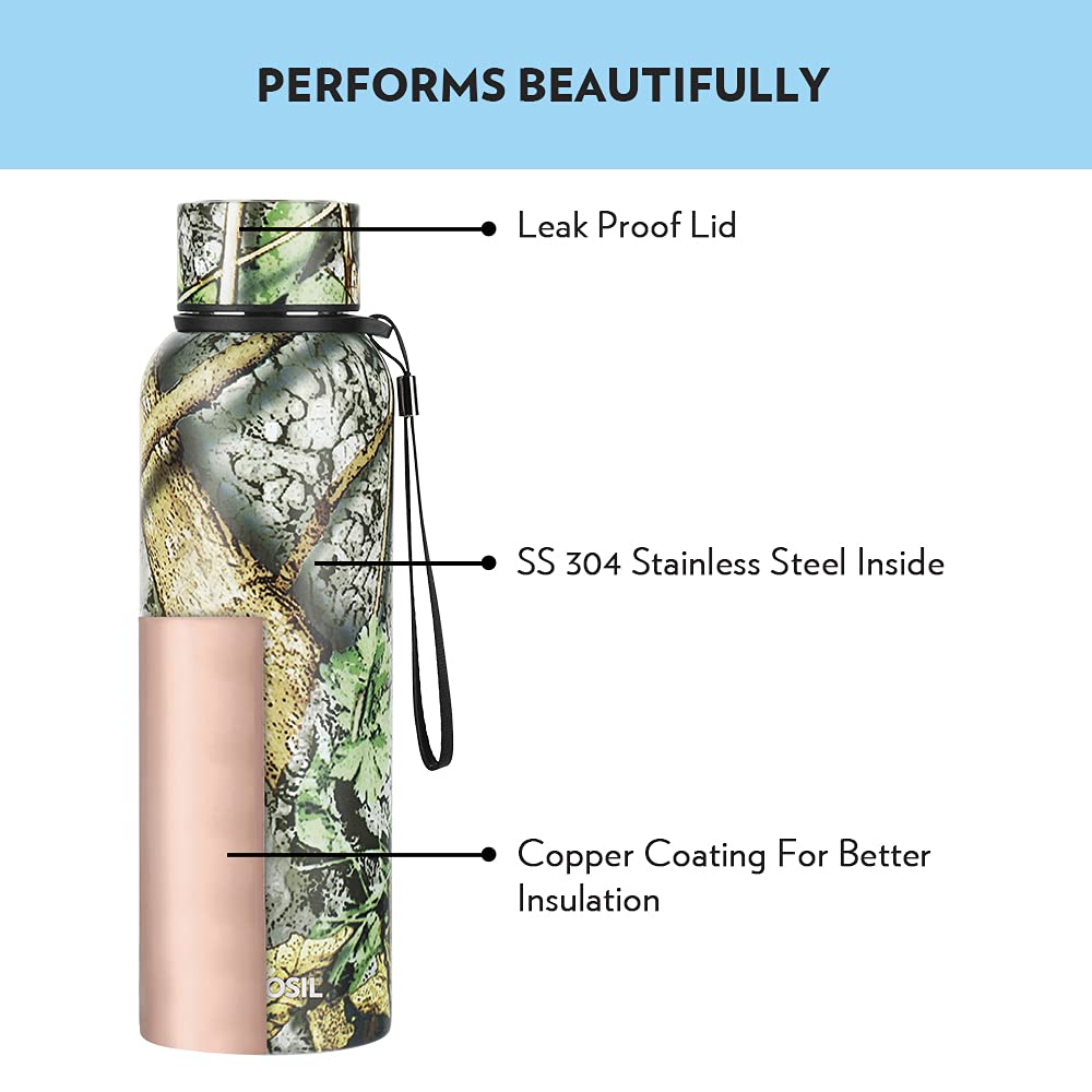 Borosil Trek Granite 700 ML Stainless Steel Water Bottle | 1 Pc