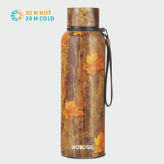 Borosil Trek Maple 700 ML Stainless Steel Water Bottle | 1 Pc