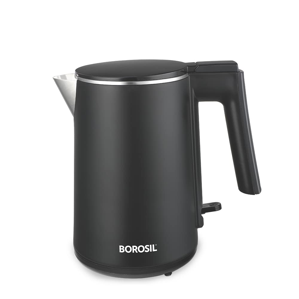 Borosil Cooltouch 1 Litre 1200 Watts Electric Kettle | Black