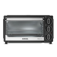 Borosil Prima 21 Litres Oven Toaster Griller | Convection Heating | 5 Heating Option | Black