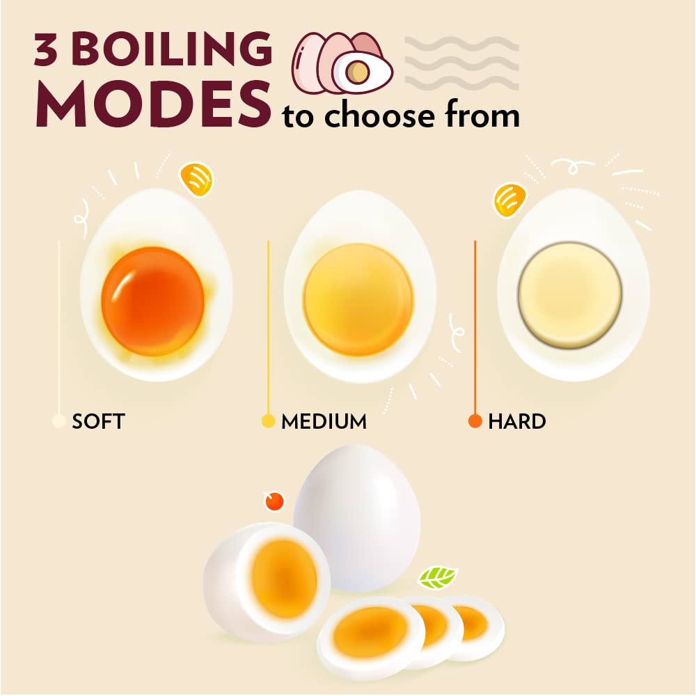 Borosil Electric 360 Watts Egg Boiler with Transparent Lid | 7 Egg Capacity