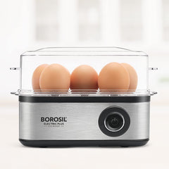 Borosil Electric Plus 500 Watts Egg Boiler with Transparent Lid | 8 Egg Capacity