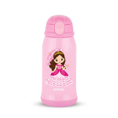 Borosil Hydra Princess 500 ML Vacuum Insulated Water Bottle for Kids | Pink | 1 Pc