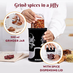 Borosil Nutrifresh 400 Watts NB 01 Blender Grinder & Smoothie Maker | Black