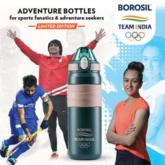 Borosil Hydra Adventure 560 ML Stainless Steel Vacuum Insulated Water Bottle | Hot & Cold | 1 Pc