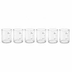 Borosil Grace Glass Tea Set | Transparent | Set of 8 Pcs