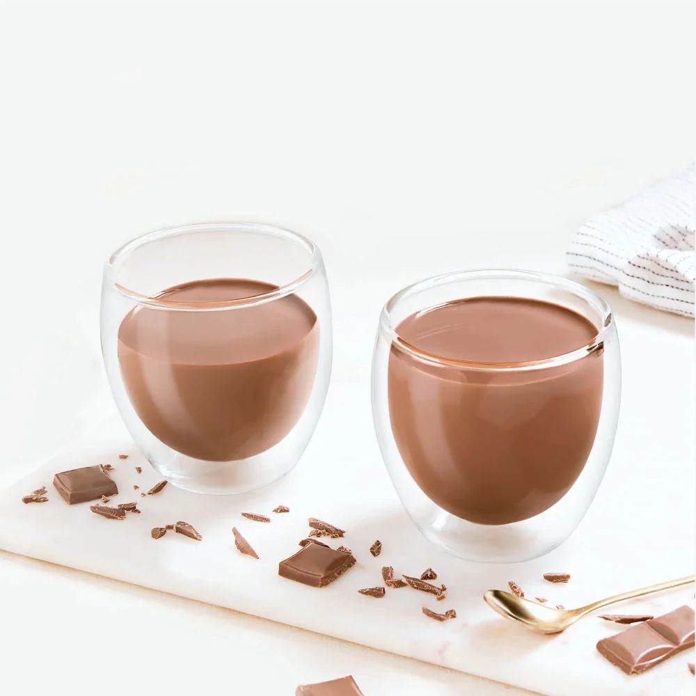 Borosil Bella 300 ML Double Wall Glass Tumbler | Transparent | Set of 2 Pcs