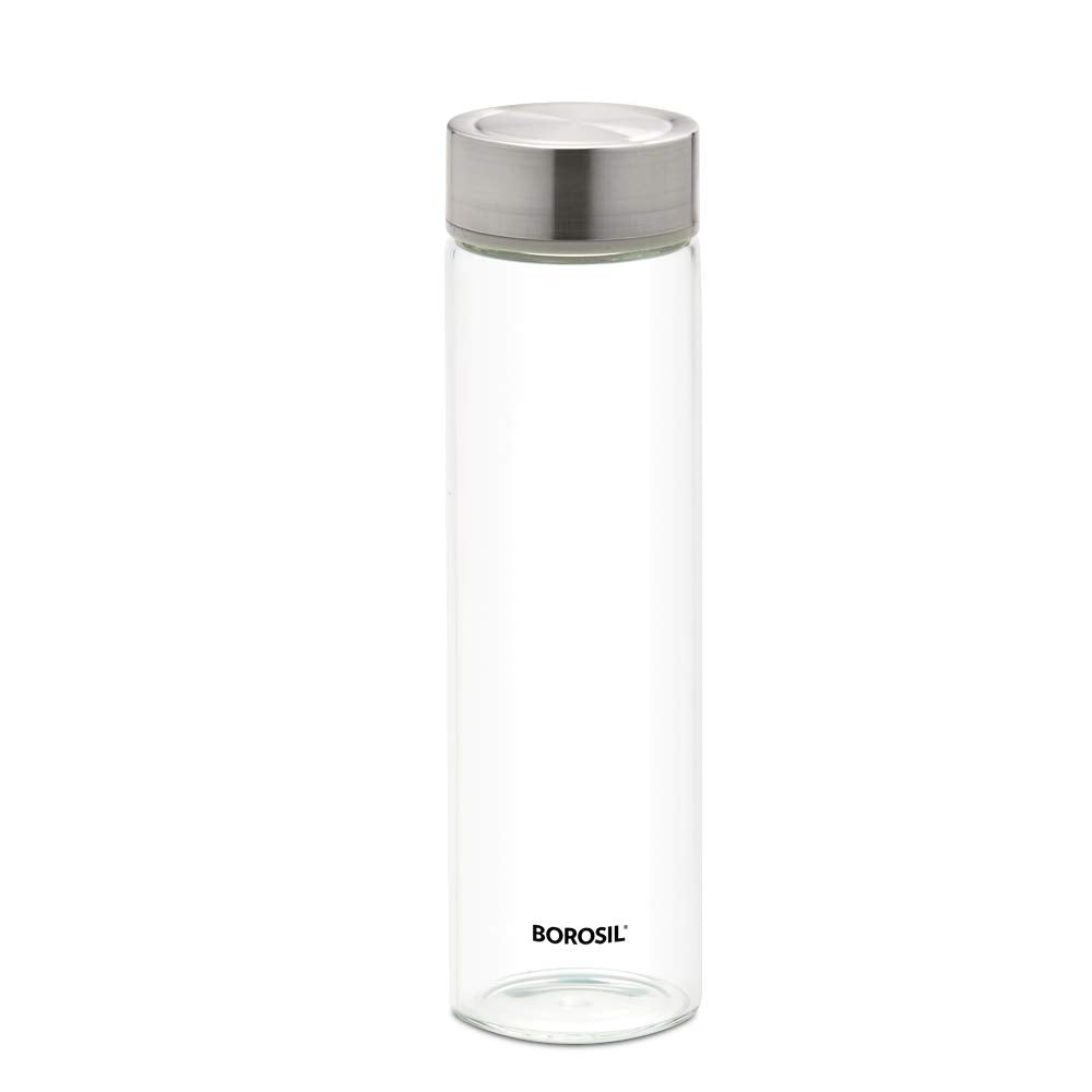 Borosil Glass Pro 3 Containers Lunch Box with Glass Bottle | Lunch Bag | Microwave Safe | Set of 4 Pcs