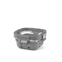 Borosil Klip n Store Plus Square Glass Container | Grey | 1 Pc