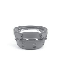 Borosil Klip n Store Plus Round Glass Container | Grey | 1 Pc