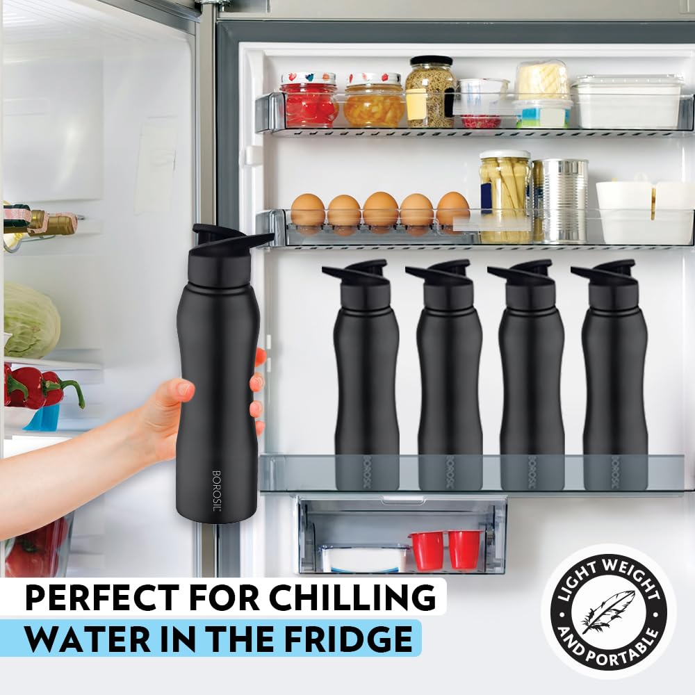 Borosil Grip N Sip Stainless Steel Water Bottle | 1 Pc