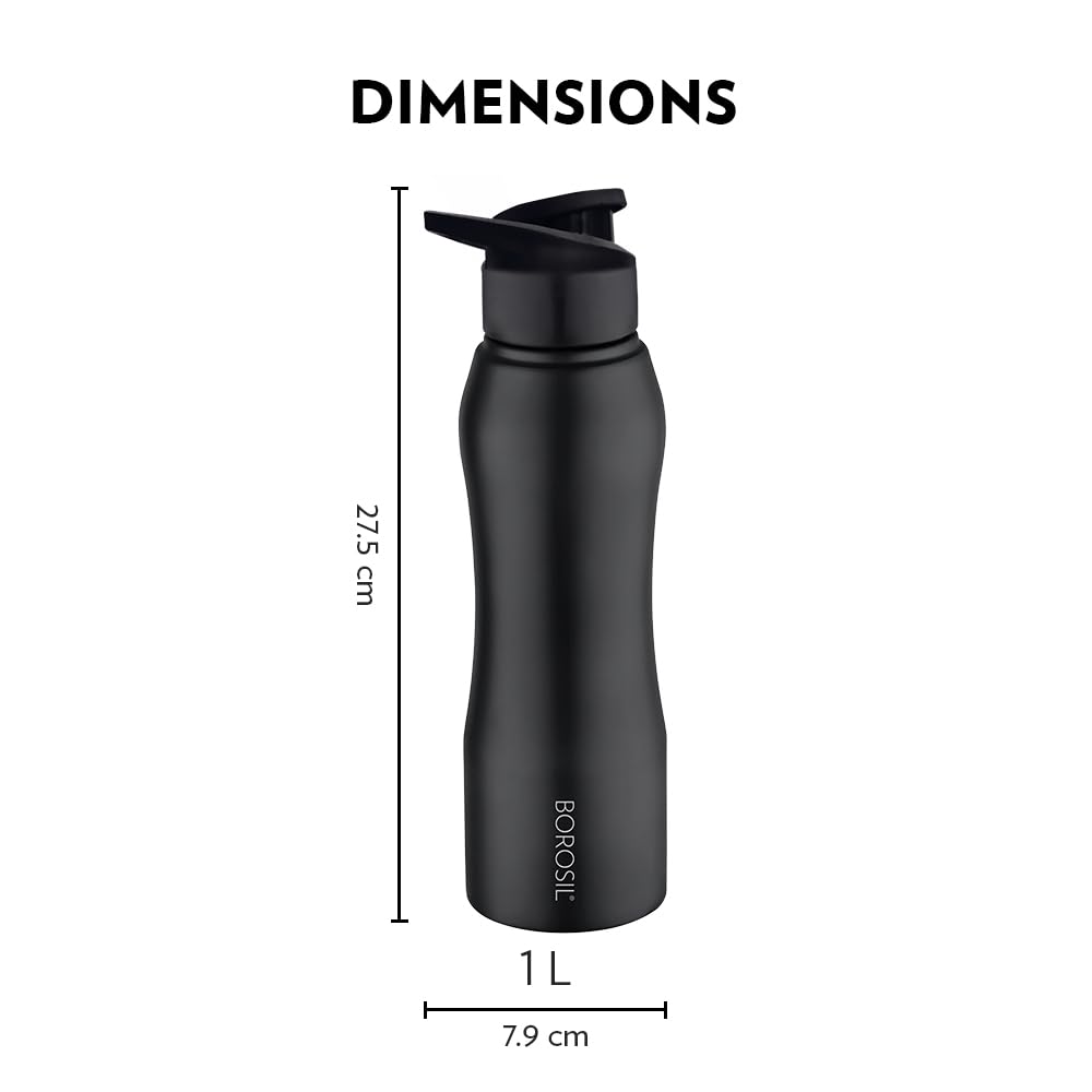 Borosil Grip N Sip Stainless Steel Water Bottle | 1 Pc