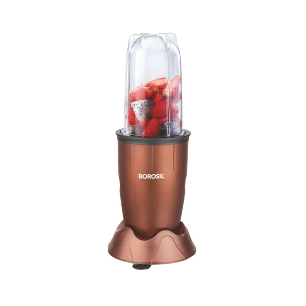 Borosil NutriFresh PB32 400 Watts Portable Mini-Blender Grinder & Smoothie Maker | Copper