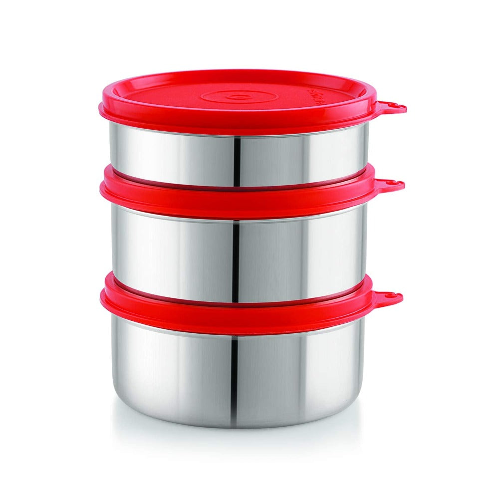Cello Stainless Steel Matiz Max Fresh 3 Container Lunch Box