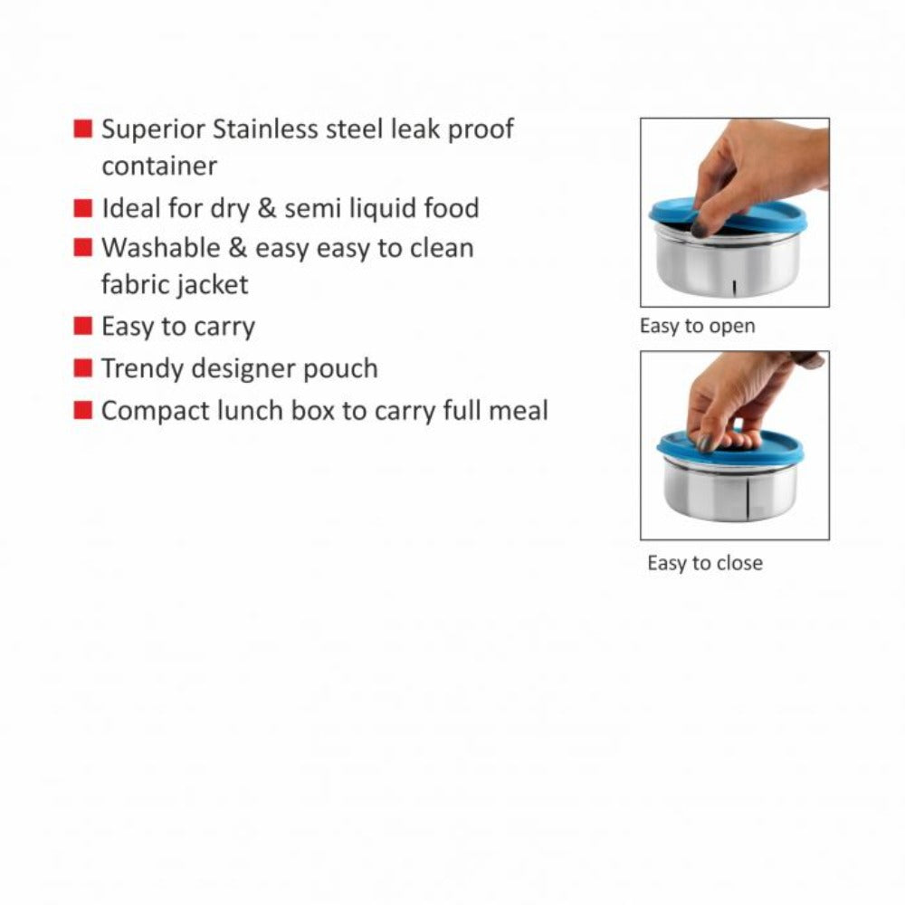 Cello Stainless Steel Matiz Max Fresh 3 Container Lunch Box