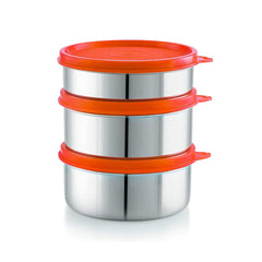 Cello Stainless Steel Matiz Max Fresh 3 Container Lunch Box