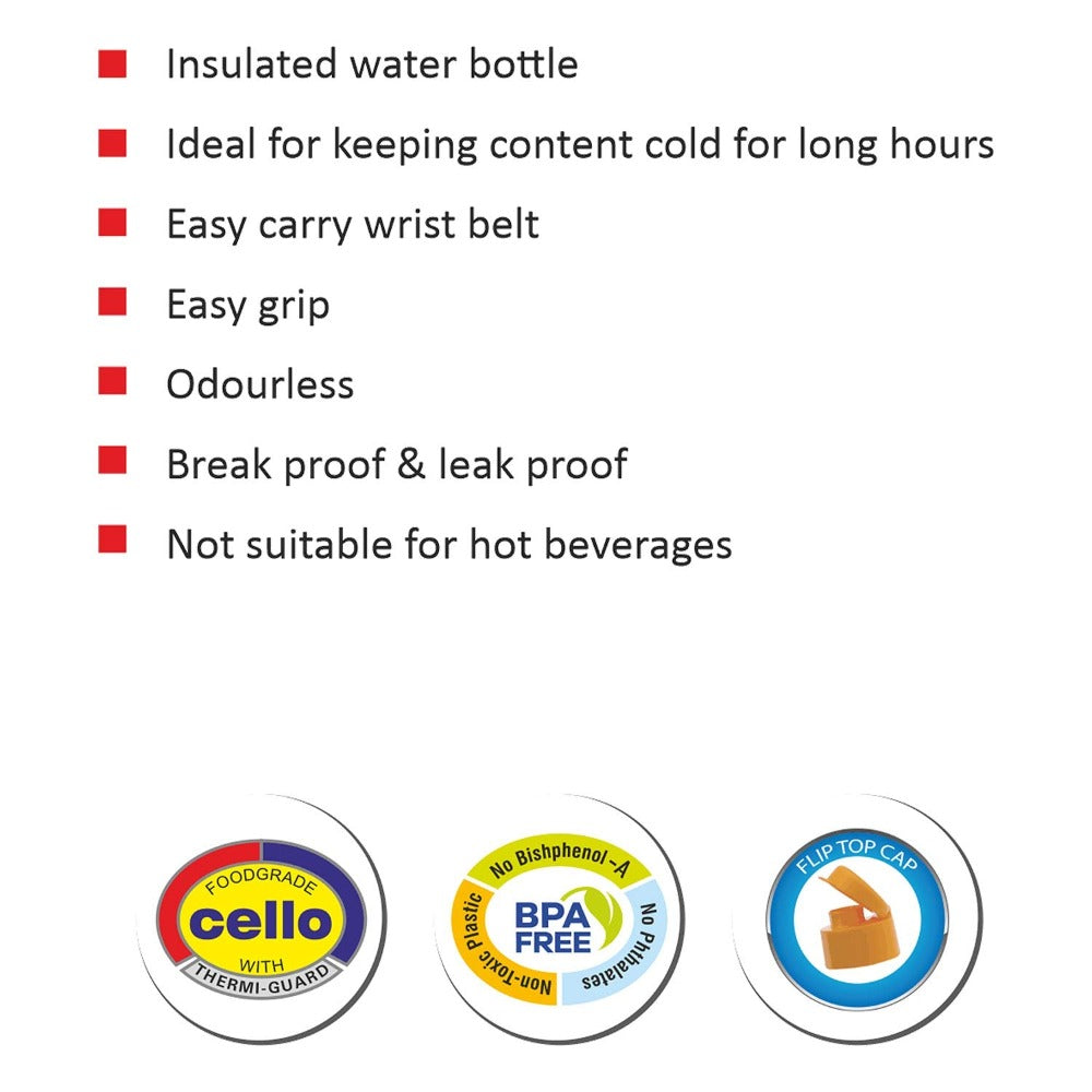 Cello Puro Fashion Plastic Water Bottle | 1 Pc