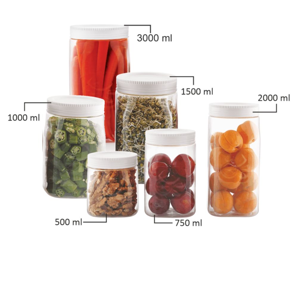 Cello Fridge Door Plastic Canister | White