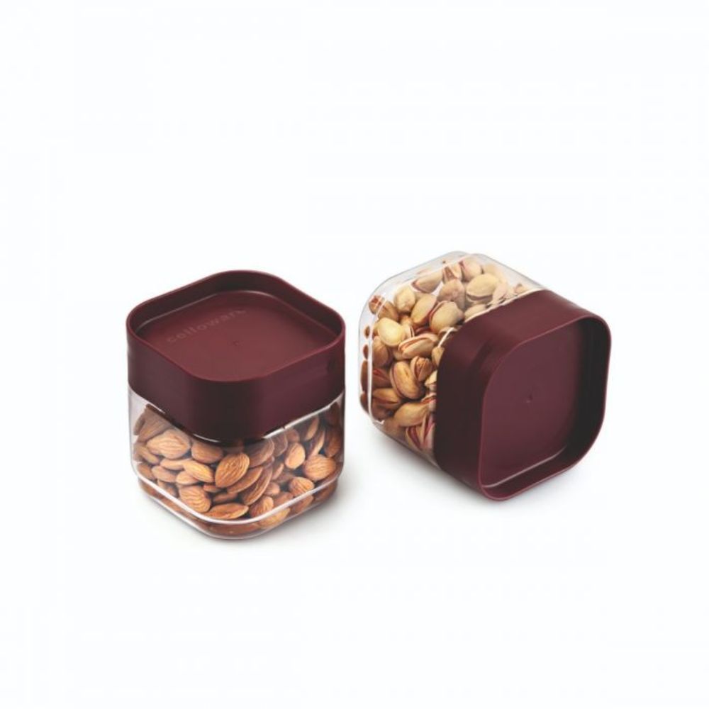 Cello Modustack Square Plastic Canister | Set of 2 Pcs