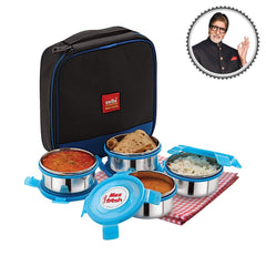 Cello Max Fresh Supremo 4 Containers Stainless Steel Lunch Box