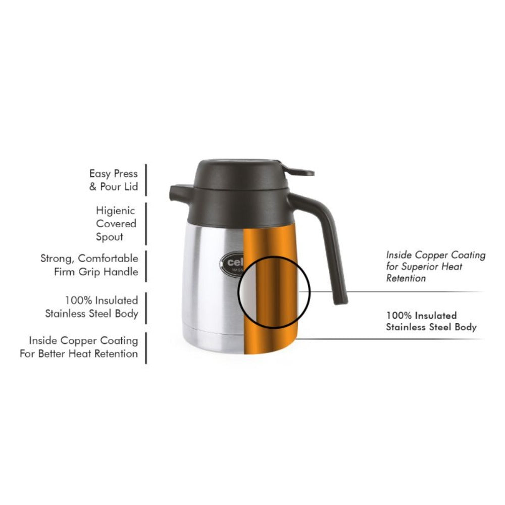 Cello Magnum Stainless Steel Insulated Carafe | 1 Pc