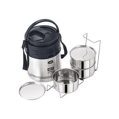 Cello Stainless Steel Hot Stuff Insulated Lunch Box | Silver