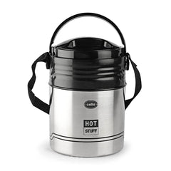 Cello Stainless Steel Hot Stuff Insulated Lunch Box | Silver